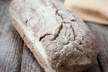 loaf of homemade bread with cracks