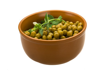 Marinated green peas