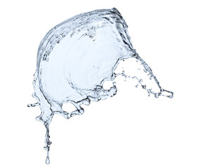 Fototapeta na wymiar blue liquid splash isolated on white background