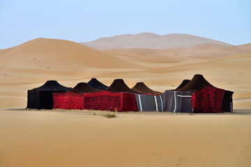 Berber tents in the Sahara, Morocco