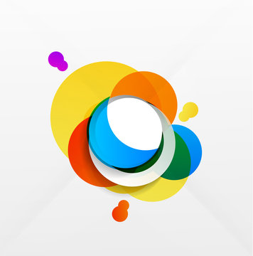 Abstract colorful paper shapes