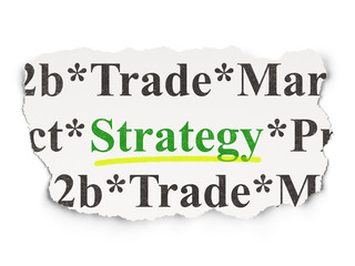 Business concept: Strategy on Paper background