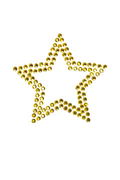 Star made of rhinestones