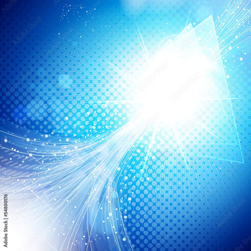 Aufkleber abstract background with techno elements.
