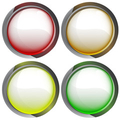 isolated colorful webdesign button set vector