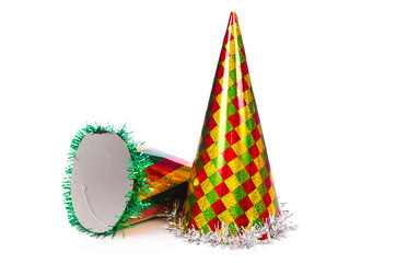 Fototapeta na wymiar Party hat isolated on white background