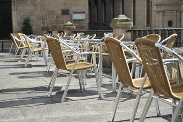 table terrace restaurant in spain