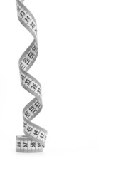 white tape measuring isolated on white background