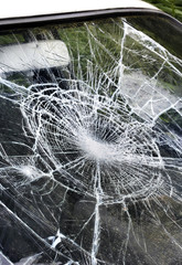 .Destroyed window-pane