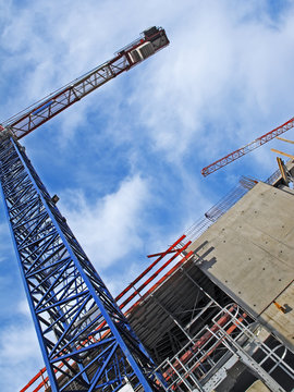chantier,grue, construction en cours