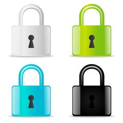 Set of lock icons