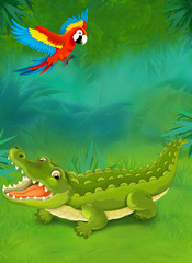 Cartoon tropical - illustration for the children