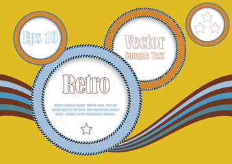 retro vector background with frames
