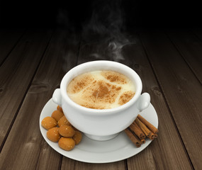 Oriental dessert Sahlab presented on a background