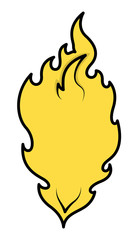 Cartoon Flame - Perfect for Illustration Background - Vector