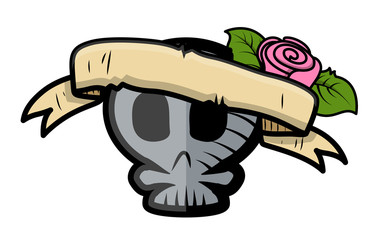 Skull Tattoo - Vector Illustration