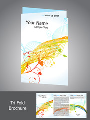 abstract trifold brochure template