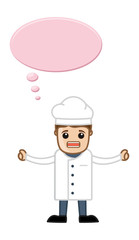 Annoying Chef with Speech Bubble - Cartoon Business Character