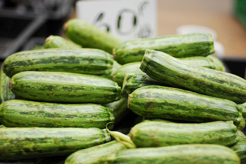 Cucumbers for sale at market