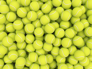 Heap of tennis balls