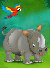 Cartoon tropical or safari - illustration