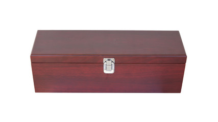 Wooden box for wine bottle