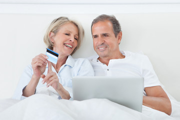 Happy Couple Shopping Online