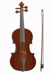 Violin and bow.
