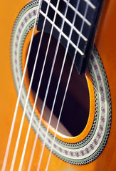 Obraz premium Close-up of acoustic guitar
