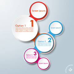 Infographic Design Colored Chains 3 Options