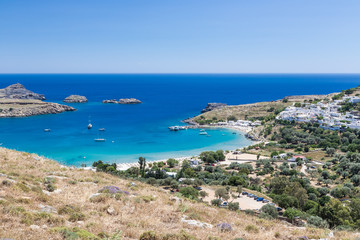 Lindos town in Rhodes, Greece