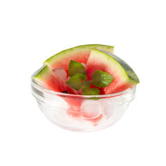 plate of with slices of watermelon