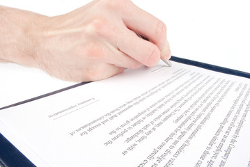 Fototapeta premium Singing the contract (agreement)