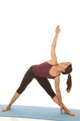 woman fitness yoga leg stretch up