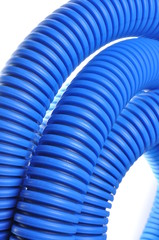 Blue corrugated pipe for electrical high-voltage cables
