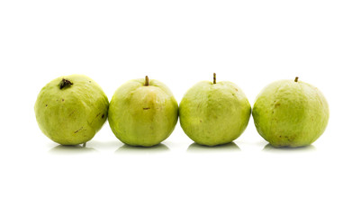 Guava on white background