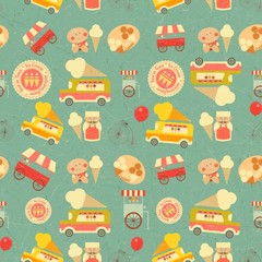 Ice Cream Retro Background