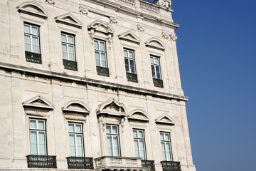 Fototapeta na wymiar Handel budynki Square, Lizbona, Portugalia