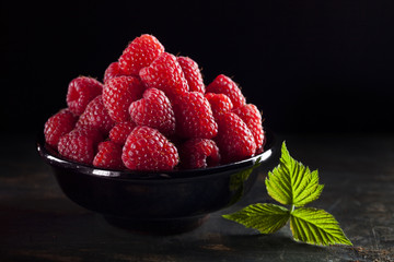 Bowl of raspberry © komar.maria