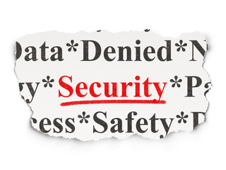 Safety concept: Security on Paper background
