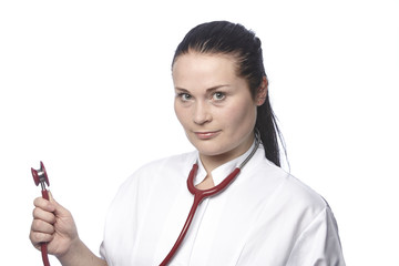 Krankenschwester mit Stethoskop