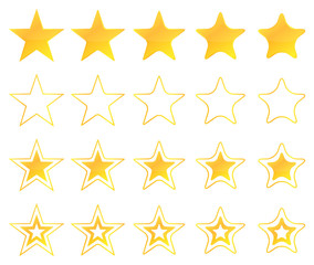 Golden Stars Icon Set