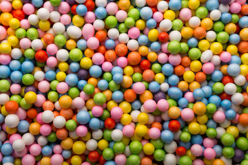 Small colored balls.