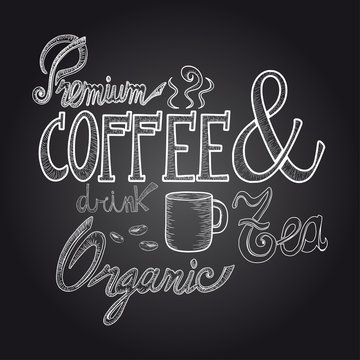 Coffee chalkboard illustration
