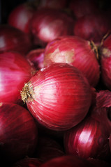 Italy, area Calabria,  Red onion of Tropea (Cipolla rossa)