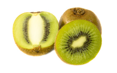 Juicy kiwi fruit isolated on white background