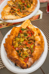 Pide, traditional Turkish pizza