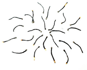 Burned matches