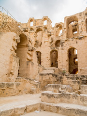 ruins of ancient colosseum in North Africa