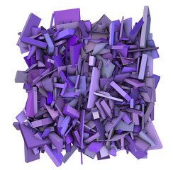 3d abstract shape pattern purple backdrop